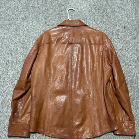 Daniel Cremieux Tan Leather Jacket - Picture 5 of 6